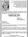 Record image of Grietje (pule-bap) Sier (geboren Tol)