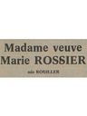 Record image of Marie Louise . Rossier (geb. Rouiller)