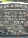 Record image of Annie Tebb Jones (born Hewetson)