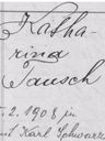 Record image of Katharina Schwarz (born Tausch)