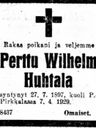 Record image of *Kaarlo Wilho Emanuelsson Huhtala