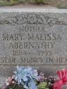 Record image of Mary Malissa Grady Abernathy (born Runyan)