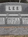 Record image of Irene Louise Lee (born Davis)