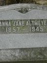 Record image of Anna Jane "Jennie" Altmeyer (geboren Gohring)