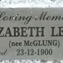 Record image of Elizabeth ( Eliza ) Leslie (born McClung)