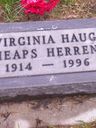 Record image of Virginia Frances Haug (born Heaps)