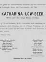 Record image of Katharina (Güttl) Löw-Beer (geb. Adler)