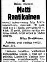Record image of Matti Mikonpoika Raatikainen
