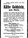 Record image of Katharina (Käthe Goldstein (geb. Hoch)