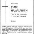 Record image of Ester Antintytär Hämäläinen