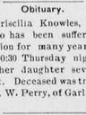 Record image of Priscilla Knowles (born Martin)