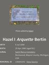 Record image of Hazel Isabella Bertin