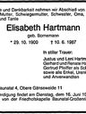 Record image of Anna Martha Elisabeth Hartmann (geb. Bornemann)