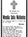 Record image of Wendla Sofia Wallenius (o.s. Carlsdotter)
