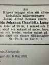 Record image of Hilda Johanna Charlotta Boman (born Laugren)