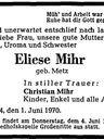 Record image of Anna Elisabeth Mihr (born Metz)