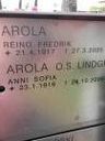 Record image of Anni Sofia Arola (born Lindgren)