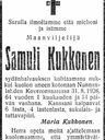 Record image of Samuel Pekanpoika Kukkonen