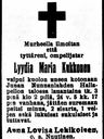Record image of Lydia Maria Kukkonen