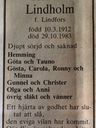Record image of Alexandra Amalia Lindholm (o.s. Lindfors)