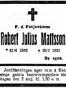 Record image of Konttoristi, lippujunkkari Robert Julius* Mattsson