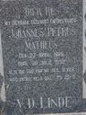 Record image of Johannes Petrus Mattheus Van Der Linde