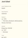 Record image of Jost ( Kallenberger ) Göbel 10GV Rk.