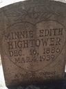 Record image of Minnie Edith Hightower (born Lee)