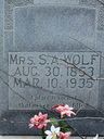 Record image of Sarah Ann Wolf (born Ramsey)