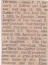 Record image of Jessie Pearl Thomas (born Johns)