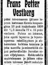 Record image of Frans Petter Westberg