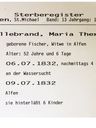 Record image of Maria Theresia Hillebrand (geb. Fischer)