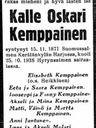 Record image of Karl Oskar Karsson Kemppainen