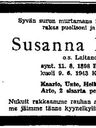 Record image of Laina Susanna Lehtonen (born Aaltonen)