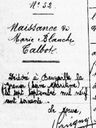Marie Blanche GIBEAUX (née TALBOT)
