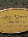 Record image of Sirkka Kaarina Haakana (born Matikainen)