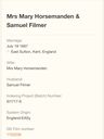 Record image of Maria "Mary" (Mary Horsmandee) Filmer / Page / Byrd (born Horsmanden)