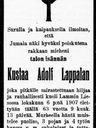 Record image of Gustaf Adolf Joonaanpoika Lappala