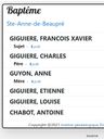 Record image of Francois Xavier GIGUERE