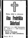Record image of Aina Fredriikka Aaltonen ent. Grönros (born Söderlund)