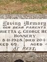 Record image of Henrietta Elizabeth Honnery (born Parker)