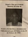 Record image of Maria Petronila Batista Rodriguez Rodriguez (born Collado Rodriguez)