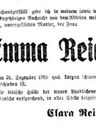 Record image of Emma Emilie Reich (born Kohn)