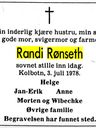 Record image of Randi Signora Rønseth (born Jansen)