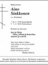 Record image of Aino Sinkkonen (born Rouhinen)