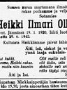 Record image of Heikki Ilmari Ollikainen