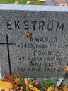 Record image of Amanda Wilhelmina Ekström (född Åkerlund)