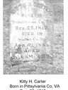 Record image of Catherine (Kitty) H Carter (born Simpson)