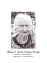 Record image of Margaritha Maria Schönenberger (born Stieger)