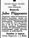 Record image of Johan Matinpoika (Juho) Piipponen